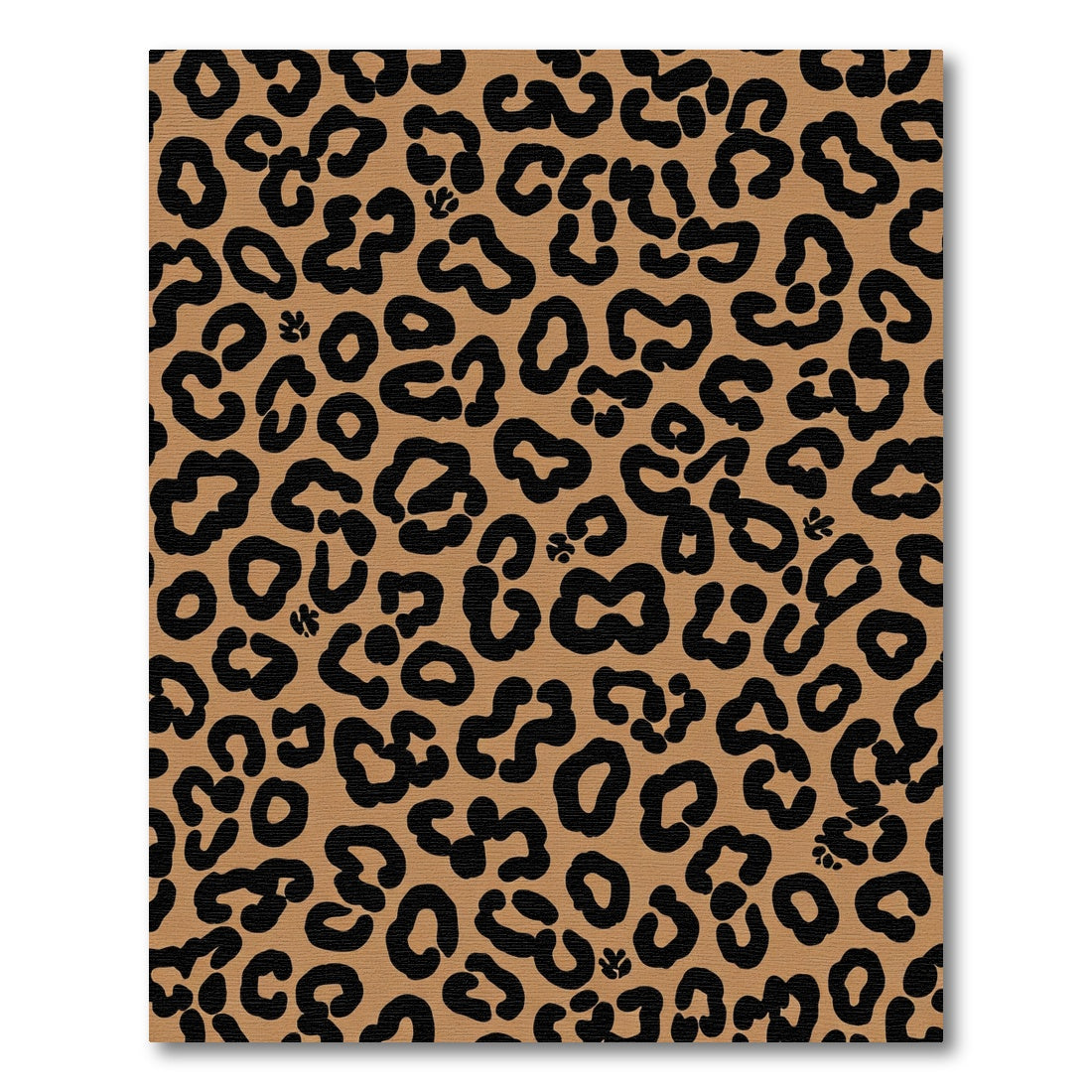 Classic Brown Black Leopard Spots Rug