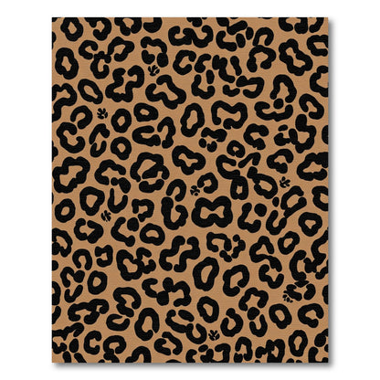 Classic Brown Black Leopard Spots Rug