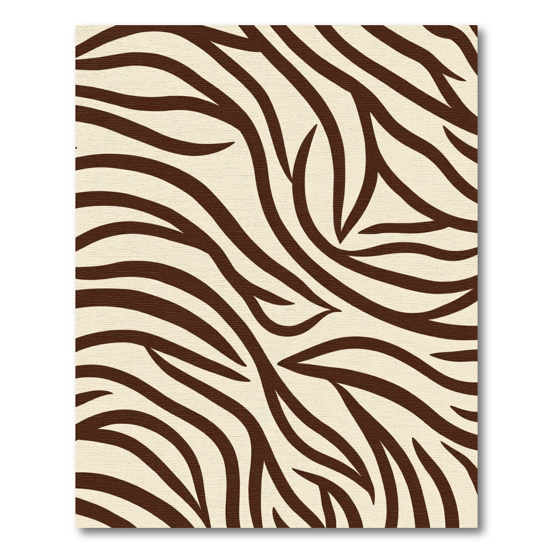 Brown Cream Zebra Stripe Rug