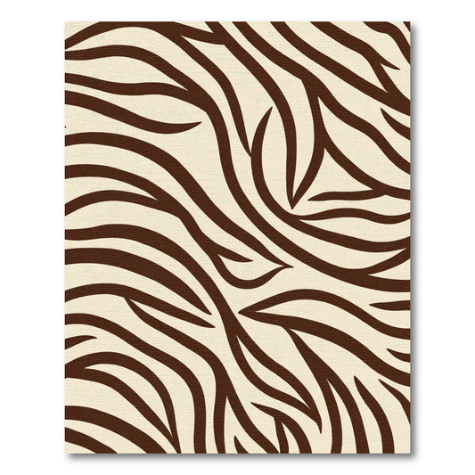 Brown Cream Zebra Stripe Rug