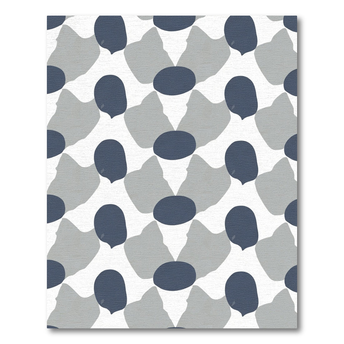 Abstract Dark Blue Slate Shapes Rug