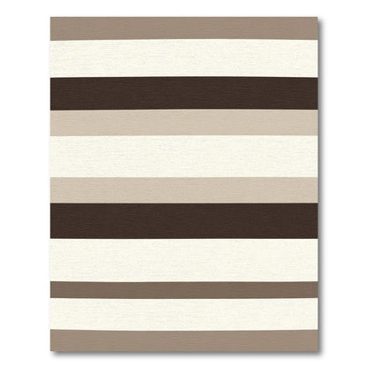 Neutral Hue Horizontal Linear Bands Rug