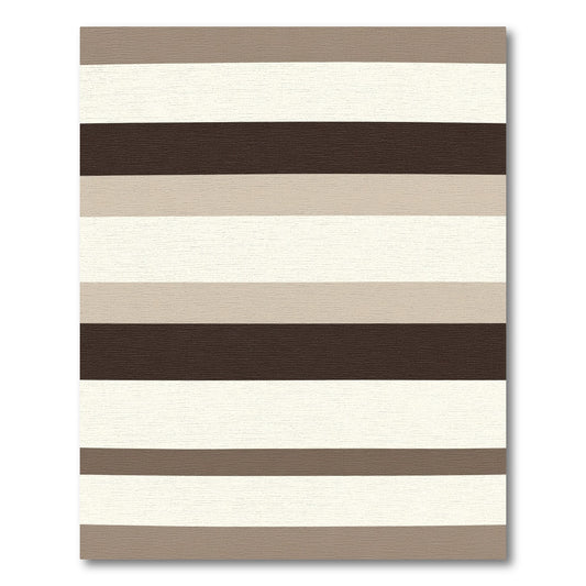 Neutral Hue Horizontal Linear Bands Rug