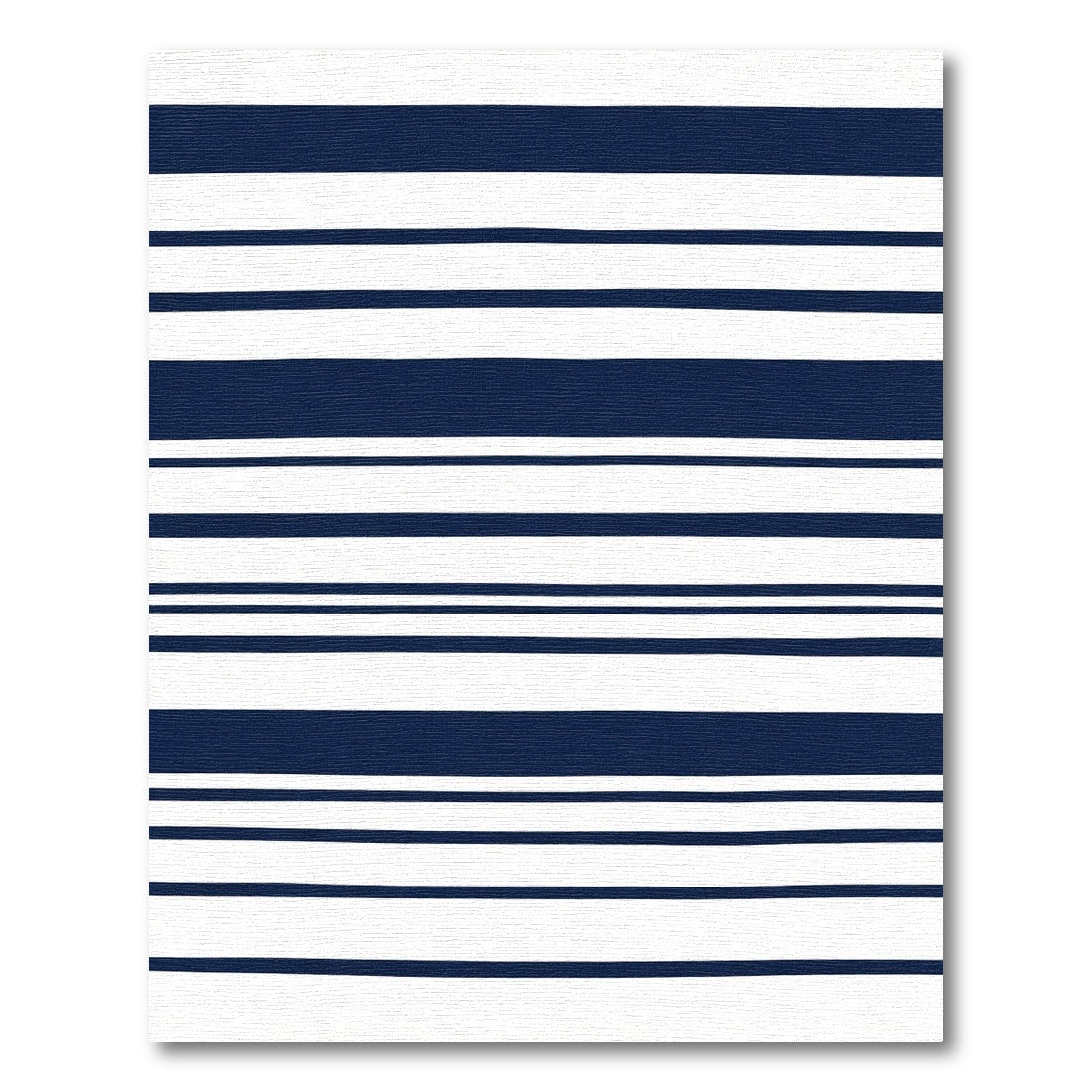 Classic Navy White Stripe Rug