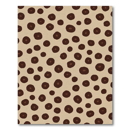 Brown Earthy Polka Dot Scatter Rug