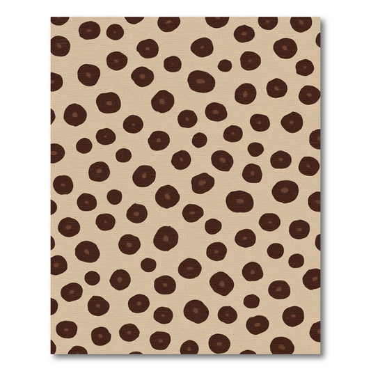 Brown Earthy Polka Dot Scatter Rug