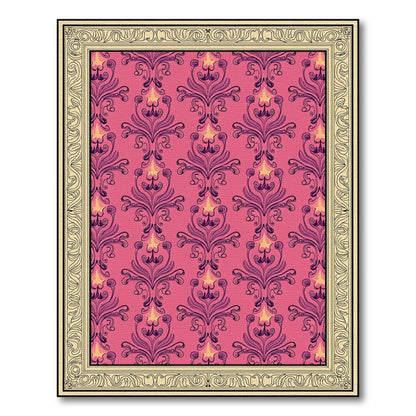 Pink Floral Medallion Art Deco Rug