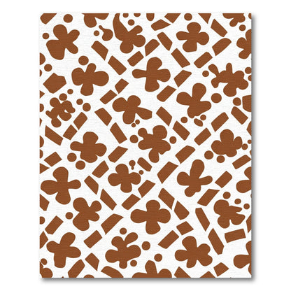 Brown Clover Splatter Abstract Rug