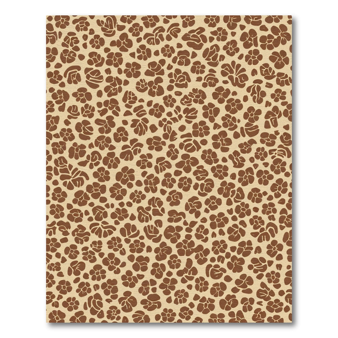 Brown Floral Meadow Rug