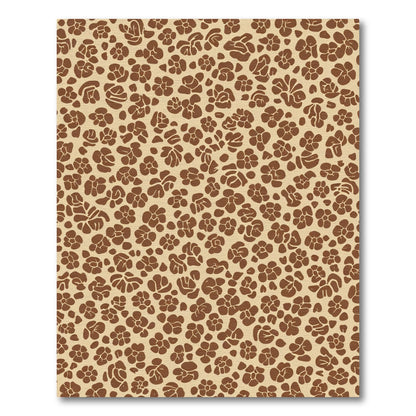 Brown Floral Meadow Rug