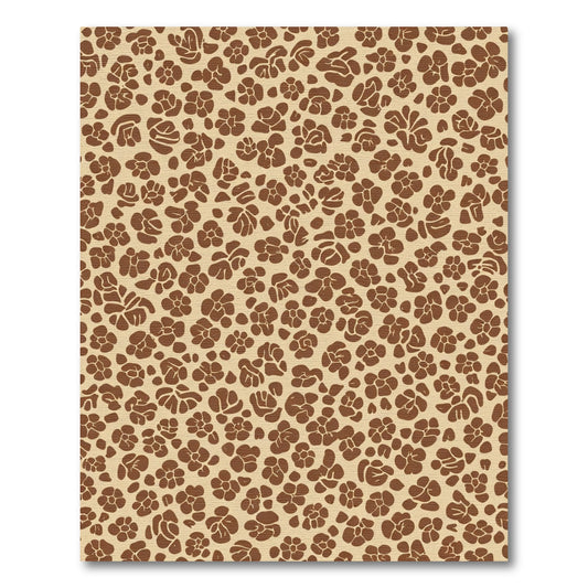 Brown Floral Meadow Rug
