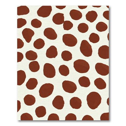 Brown Spots Textured Contemporary Rug
