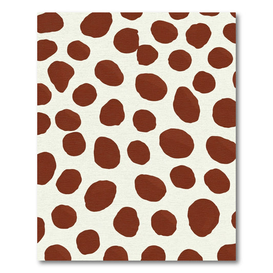 Brown Spots Textured Contemporary Rug