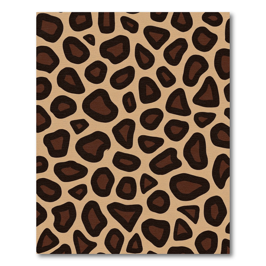 Chic Brown Abstract Animal Spots Rug