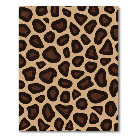 Chic Brown Abstract Animal Spots Rug