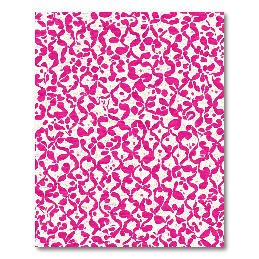 Bright Pink Abstract Floral Scatter Rug