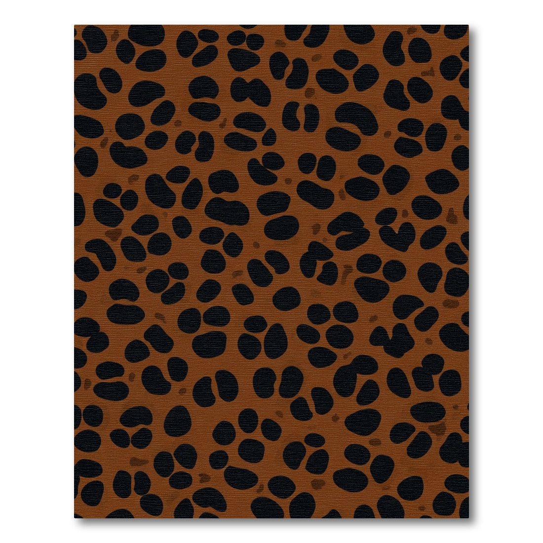 Spotted Brown Black Animalistic Print Rug