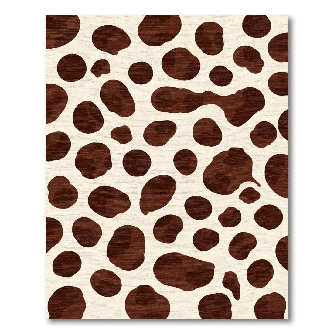 Brown Spotted Cow Hide Pattern Rug