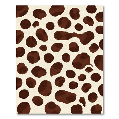 Brown Spotted Cow Hide Pattern Rug