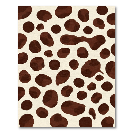 Brown Spotted Cow Hide Pattern Rug