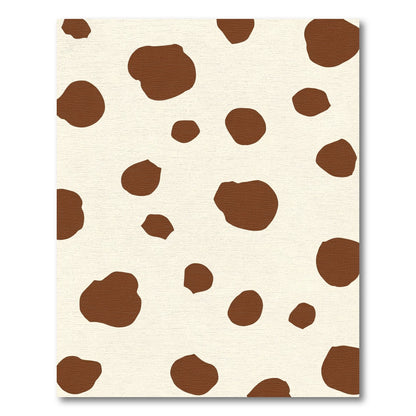 Brown Cream Scattered Spots Rug