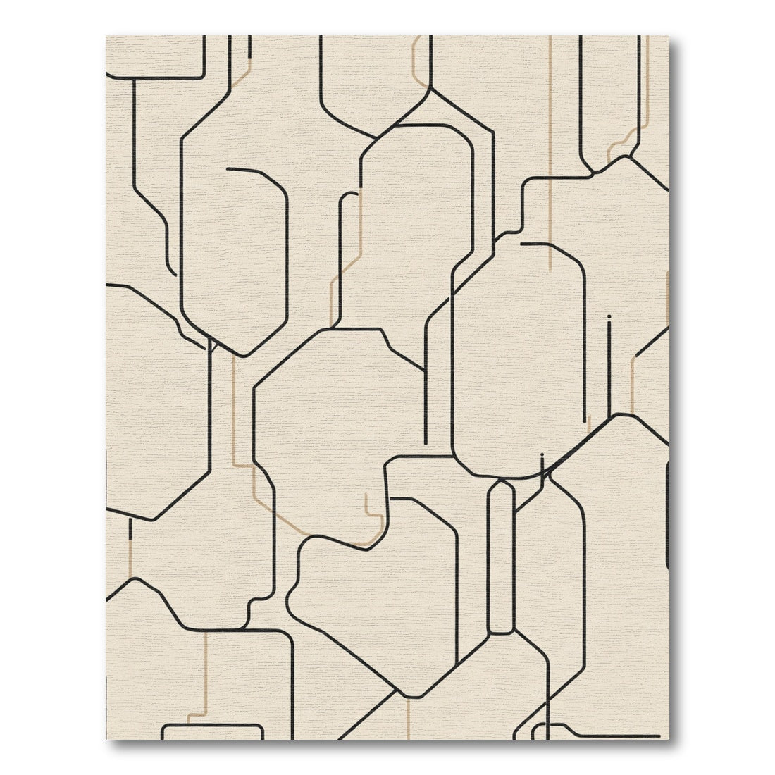Geometric Maze Lines Rug