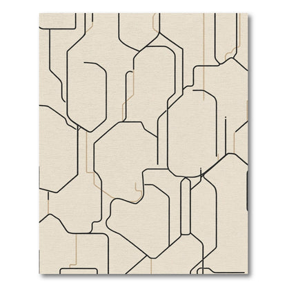 Geometric Maze Lines Rug