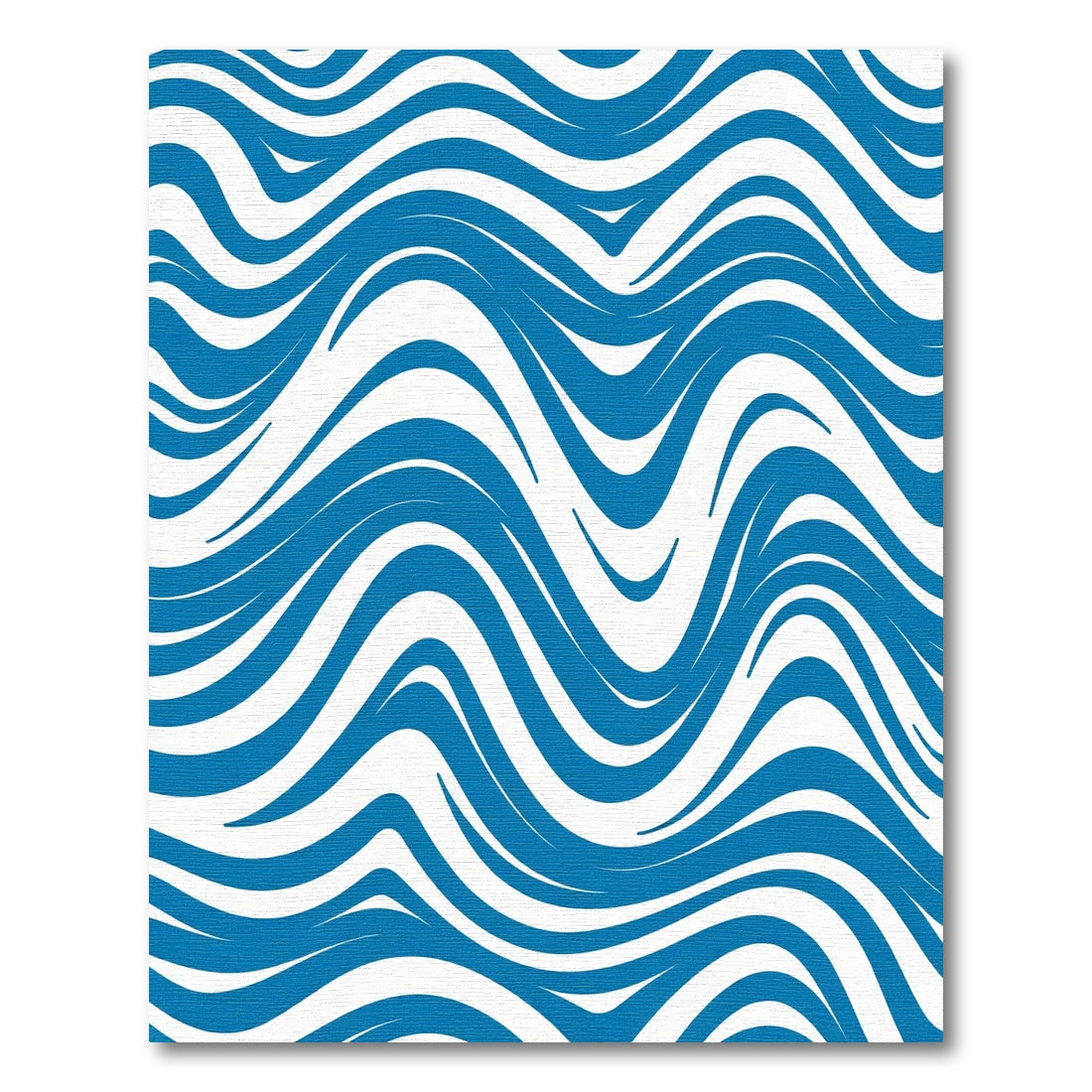 Bold Blue Flowing Swirls Rug