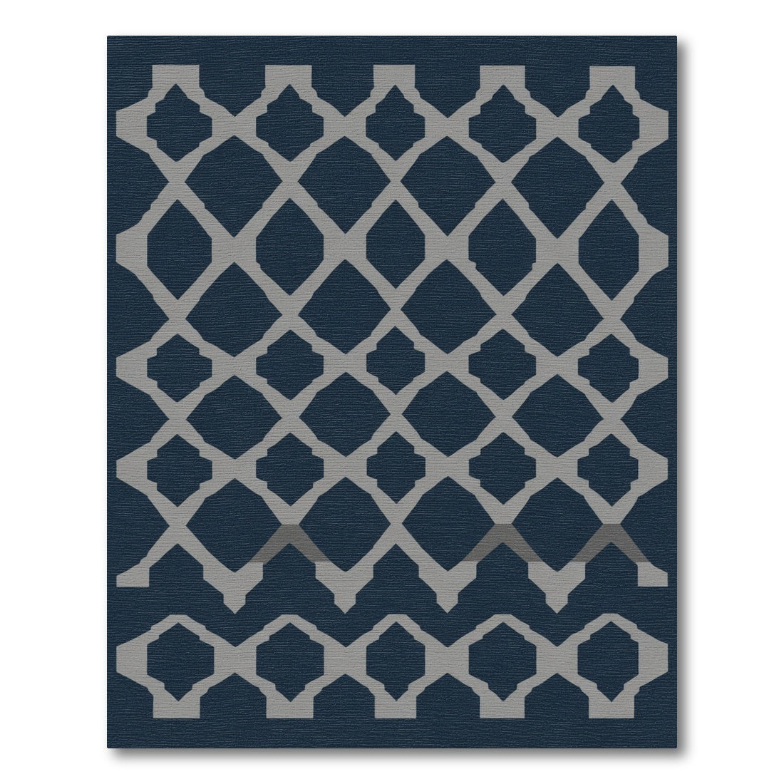 Charcoal Gray Lattice Diamond Repeats Rug