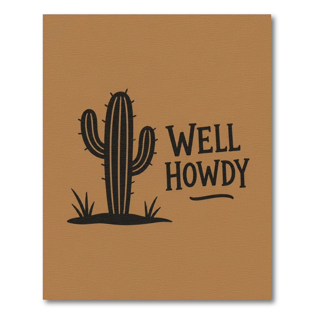 Well Howdy Cactus Southwestern Area Rug