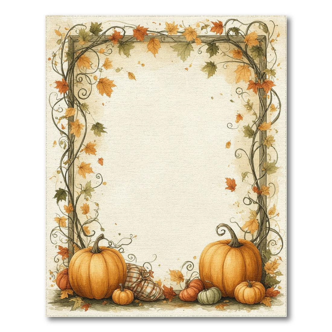 Orange Autumn Pumpkin Harvest Orange Area Rug
