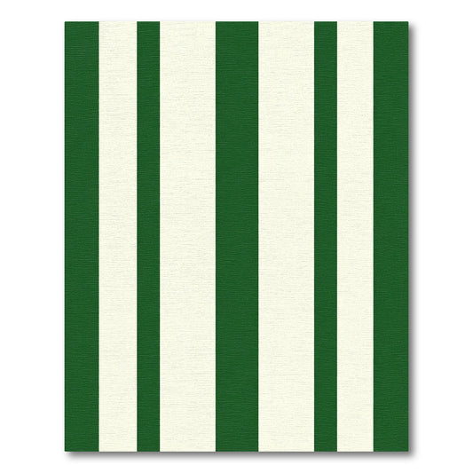 Classic Green And Cream Stripe Rug