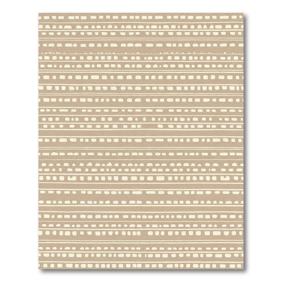 Neutral Beige Stripe Dash Rug