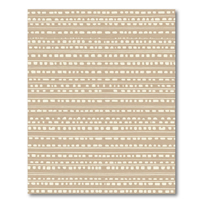 Neutral Beige Stripe Dash Rug