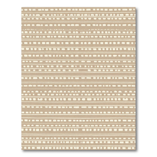 Neutral Beige Stripe Dash Rug
