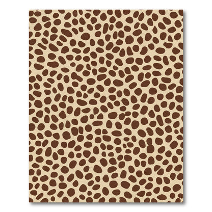 Brown Spotted Animal Print Rug