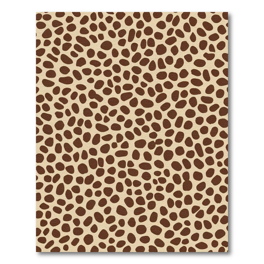 Brown Spotted Animal Print Rug