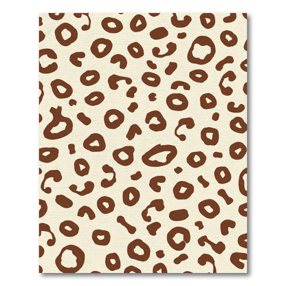 Classic Brown Leopard Spots Rug