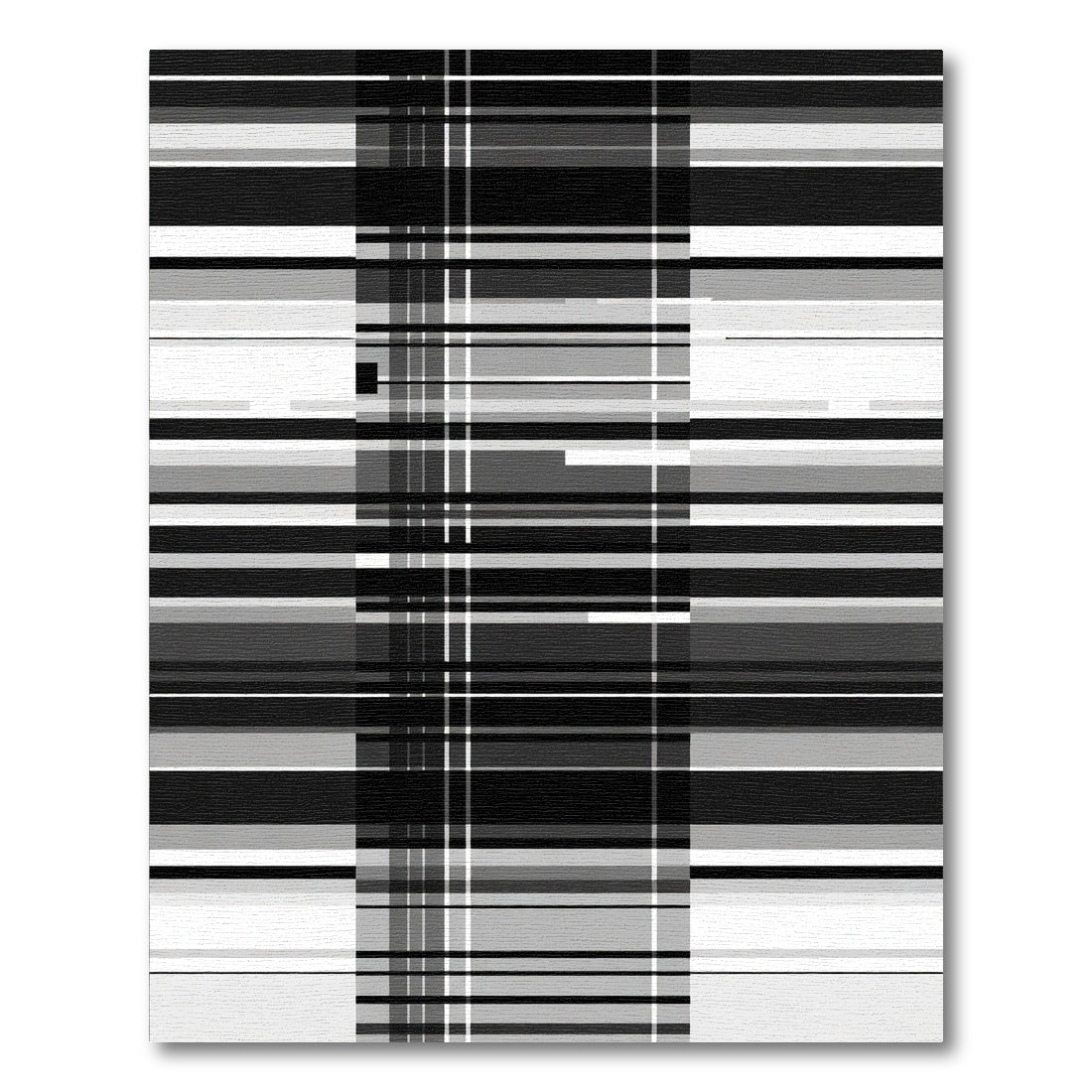 Monochromatic Gray Striped Linear Rug