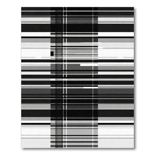 Monochromatic Gray Striped Linear Rug