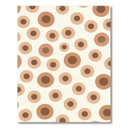 Warm Neutral Tone Abstract Circles Rug