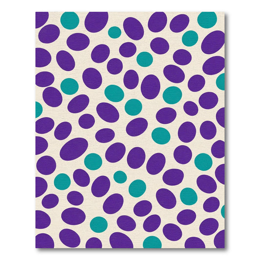 Purple Teal Oval Scatter Rug