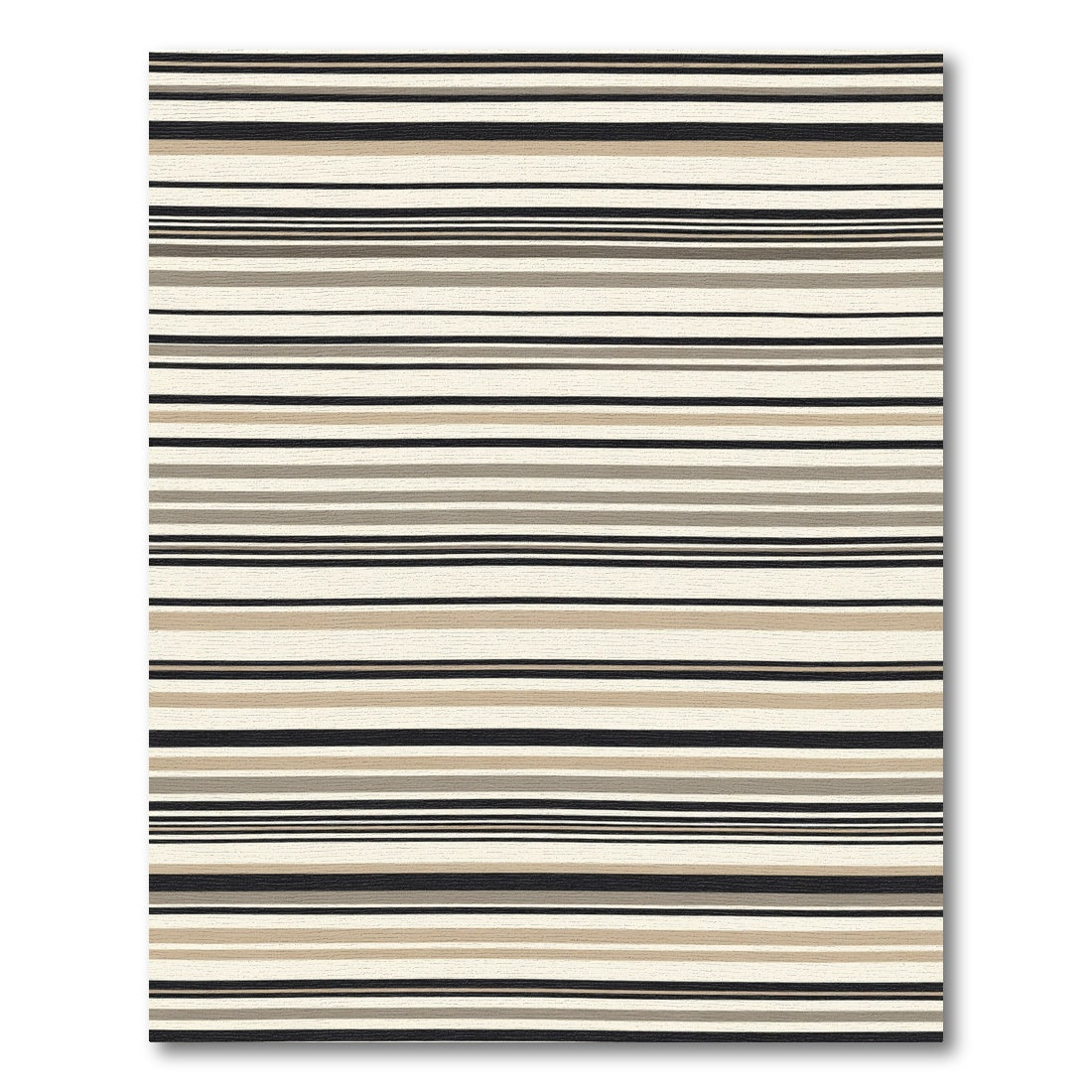 Neutral Tones Horizontal Stripe Rug