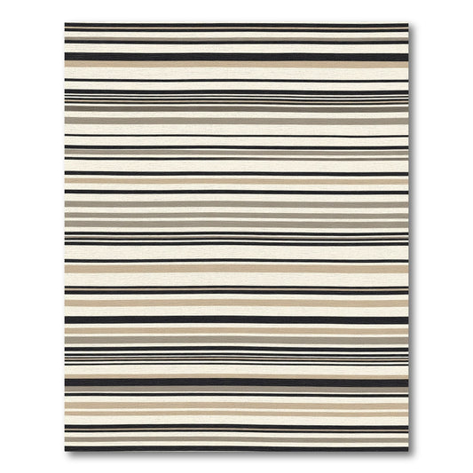 Neutral Tones Horizontal Stripe Rug