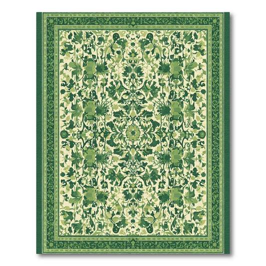 Verdant Botanical Medallion Rug
