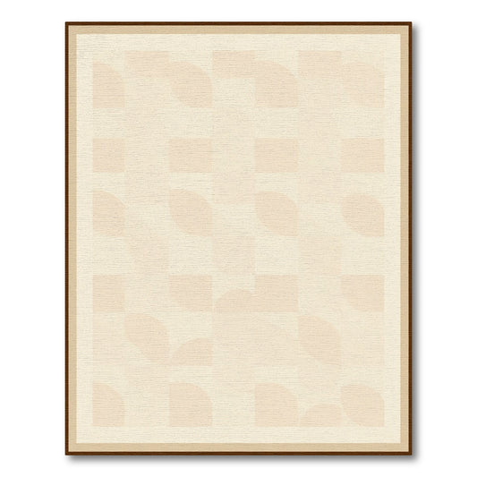 Soft Peach Geometric Quarter Circles Rug