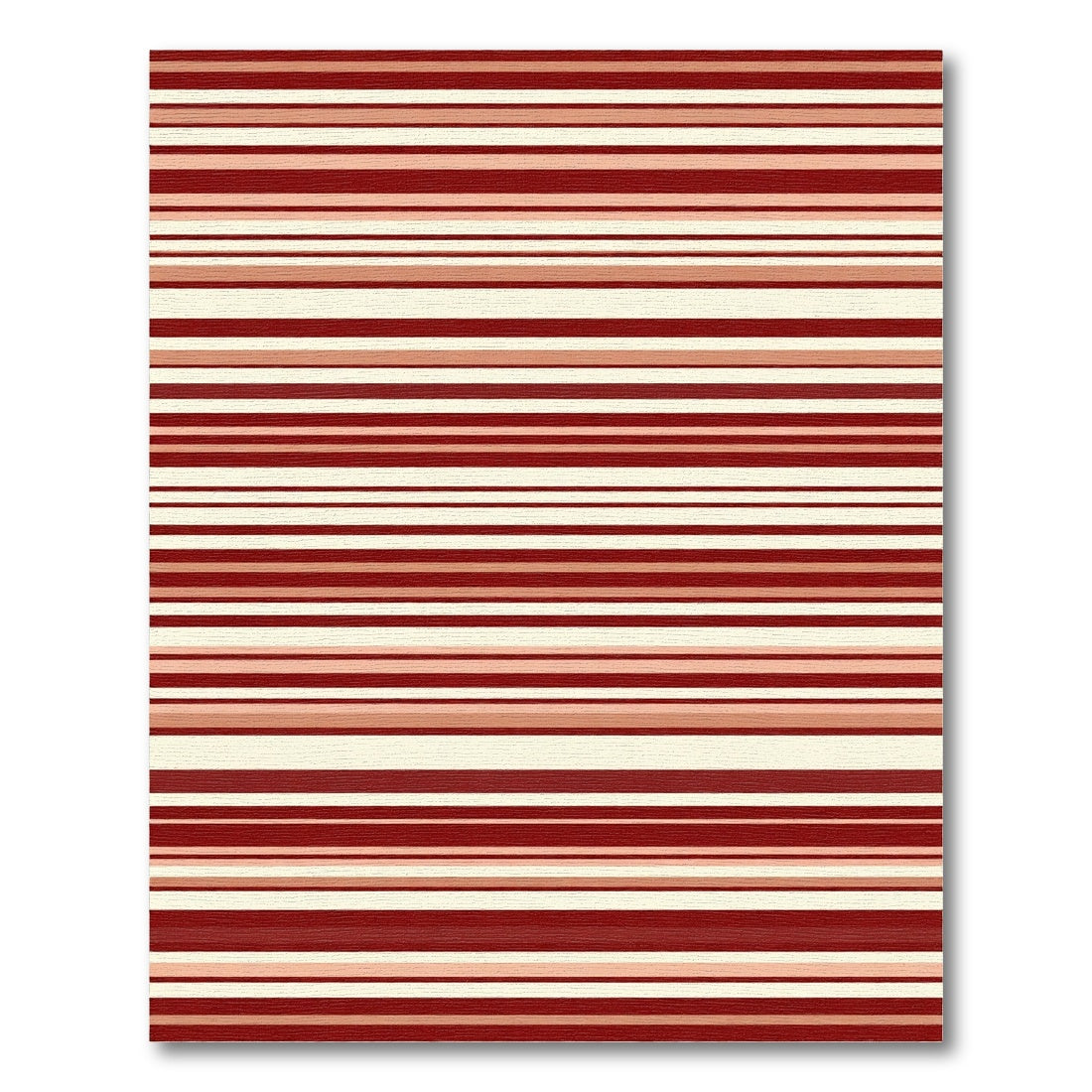 Crimson Cream Subtle Stripe Rug