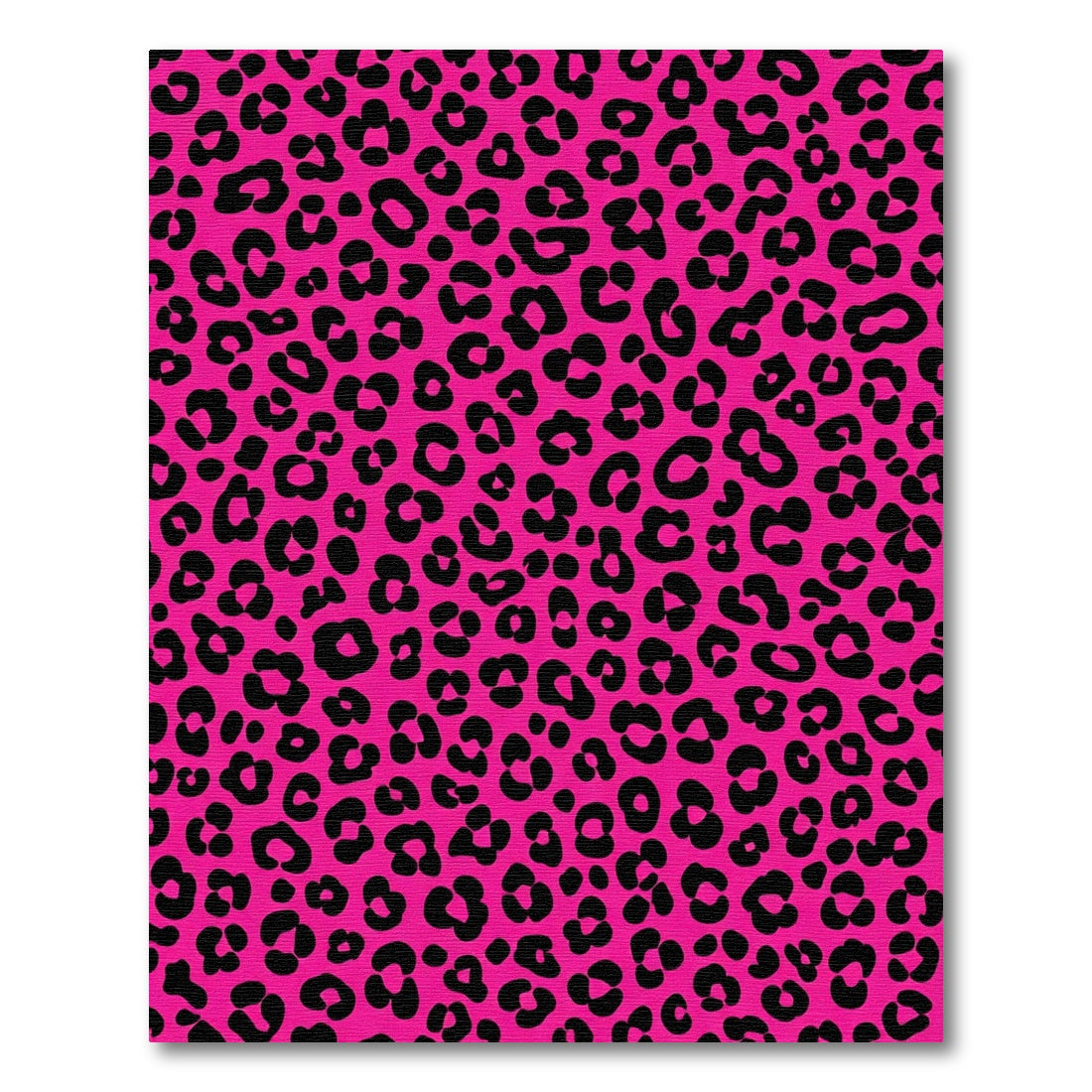 Hot Pink Black Leopard Spots Rug
