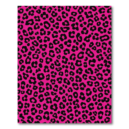 Hot Pink Black Leopard Spots Rug