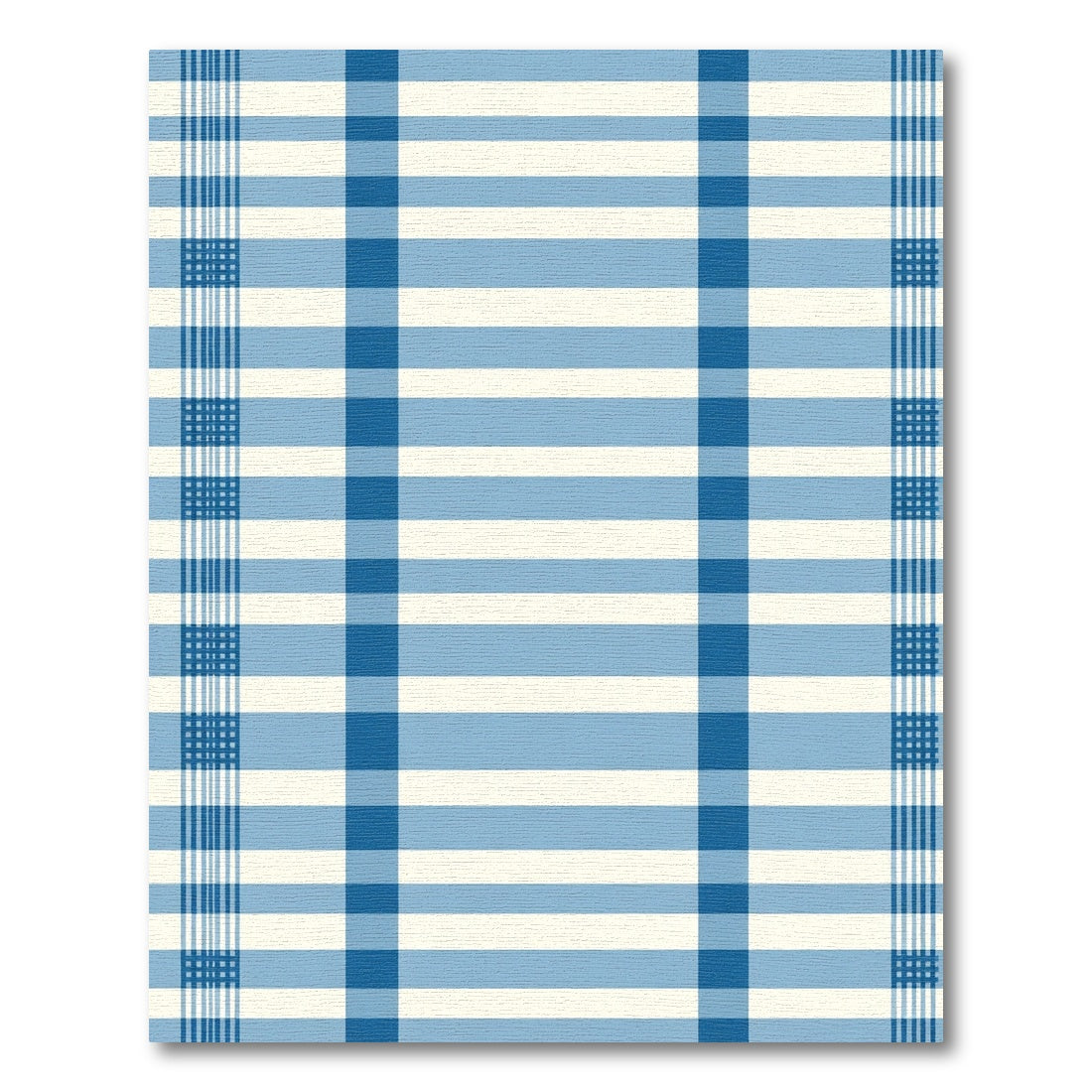 Classic Blue Gingham Buffalo Check Rug
